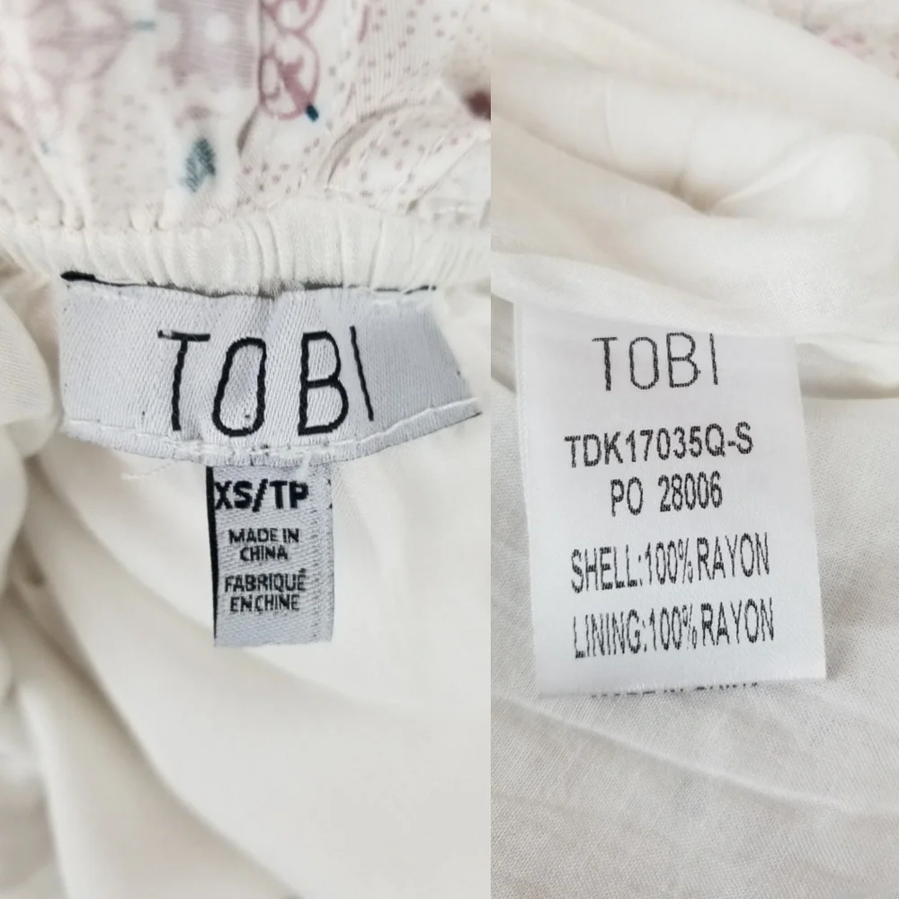 Tobi Medallion Print White Skater Dress | Size XS - Picture 8 of 8